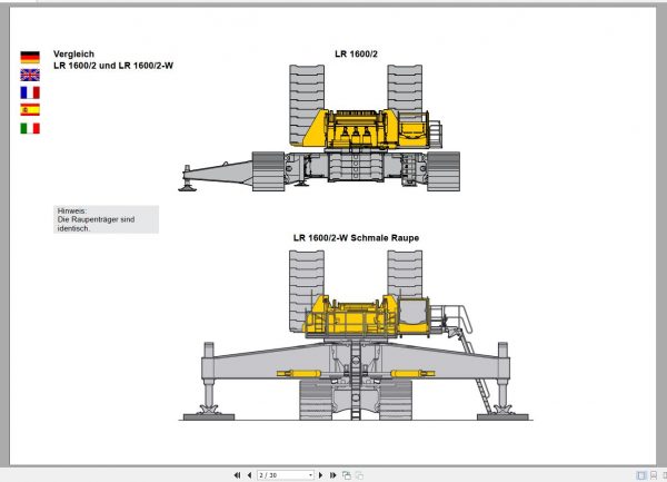 Liebherr Crawler Crane LR Operating Manual Spare Parts Catalogue Technical Information DVD 3