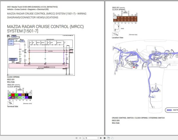 Mazda CX 30 2021 AWD CANADA L4 2.0L SKYACTIV G Electrical Wiring Diagram 2