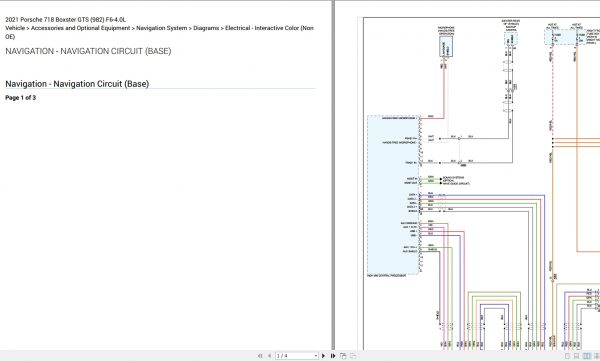 Porsche 718 Boxster GTS 982 F6 4.0L Electrical Wiring Diagram 2021 1