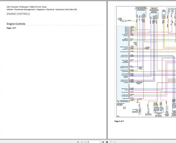 Porsche 718 Boxster T 982 F4 2.0L Turbo Electrical Wiring Diagram 2021 3