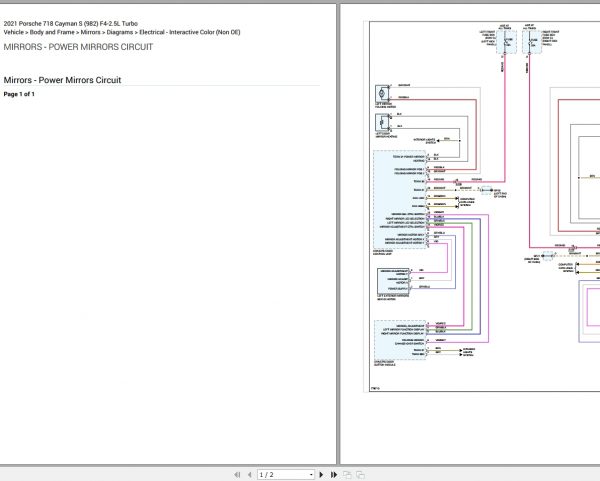 Porsche 718 Cayman S 982 F4 2.5L Turbo Electrical Wiring Diagram 2021 3