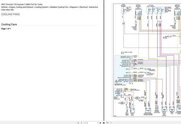 Porsche 718 Cayman T 982 F4 2.0L Turbo Electrical Wiring Diagram 2021 2