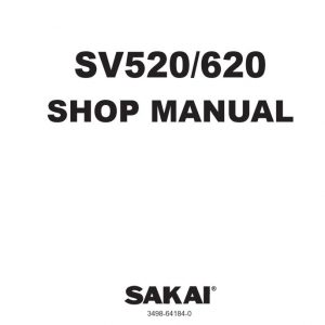 SAKAI Roller SV520 SV620 Workshop Manual 1