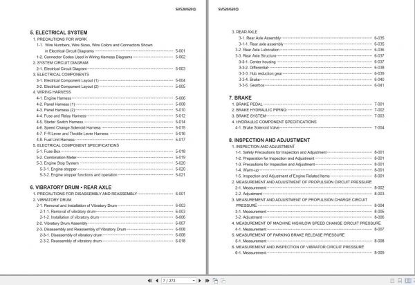 SAKAI Roller SV520 SV620 Workshop Manual 2