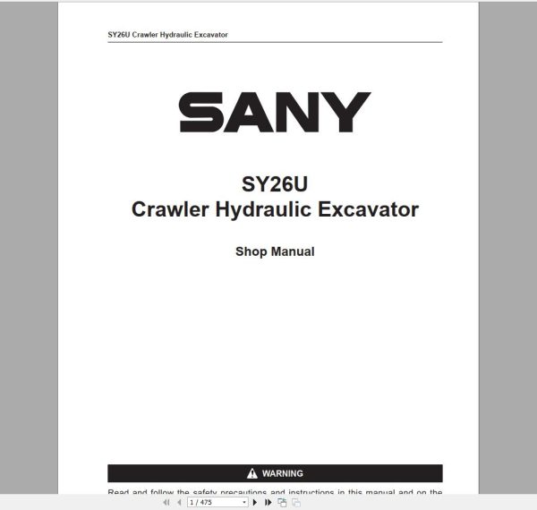 Sany Machinery Spare Parts Catalogue Shop Manual and Diagram DVD PDF 10