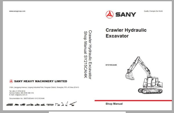 Sany Machinery Spare Parts Catalogue Shop Manual and Diagram DVD PDF 3