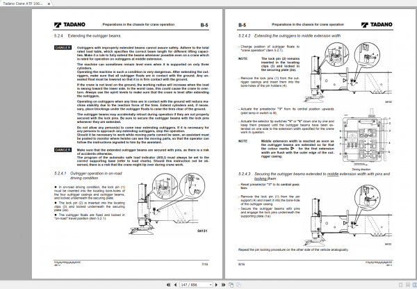 Tadano All Terrain Crane ATF 1000XL 2 Parts Catalog Operating Service Maintenance Manual 2
