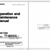 Tadano Truck Crane TT 800XXL 1 475326 Parts Catalog Service Manual Operation Mainenance Manual 3