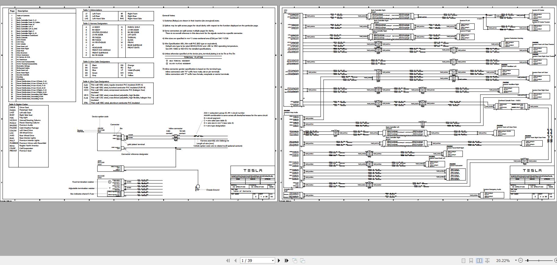 Tesla Model 3 LHD SOP2 1 Circuit Diagram 02.2018
