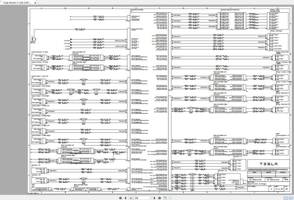 Tesla Model 3 LHD SOP2 1 Rev3 02.2018 Wiring Diagram 3