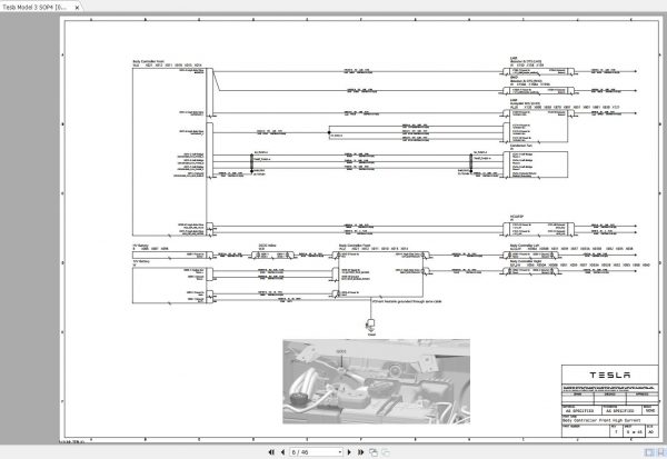 Tesla Model 3 SOP4 02.2020 Wiring Diagram 2