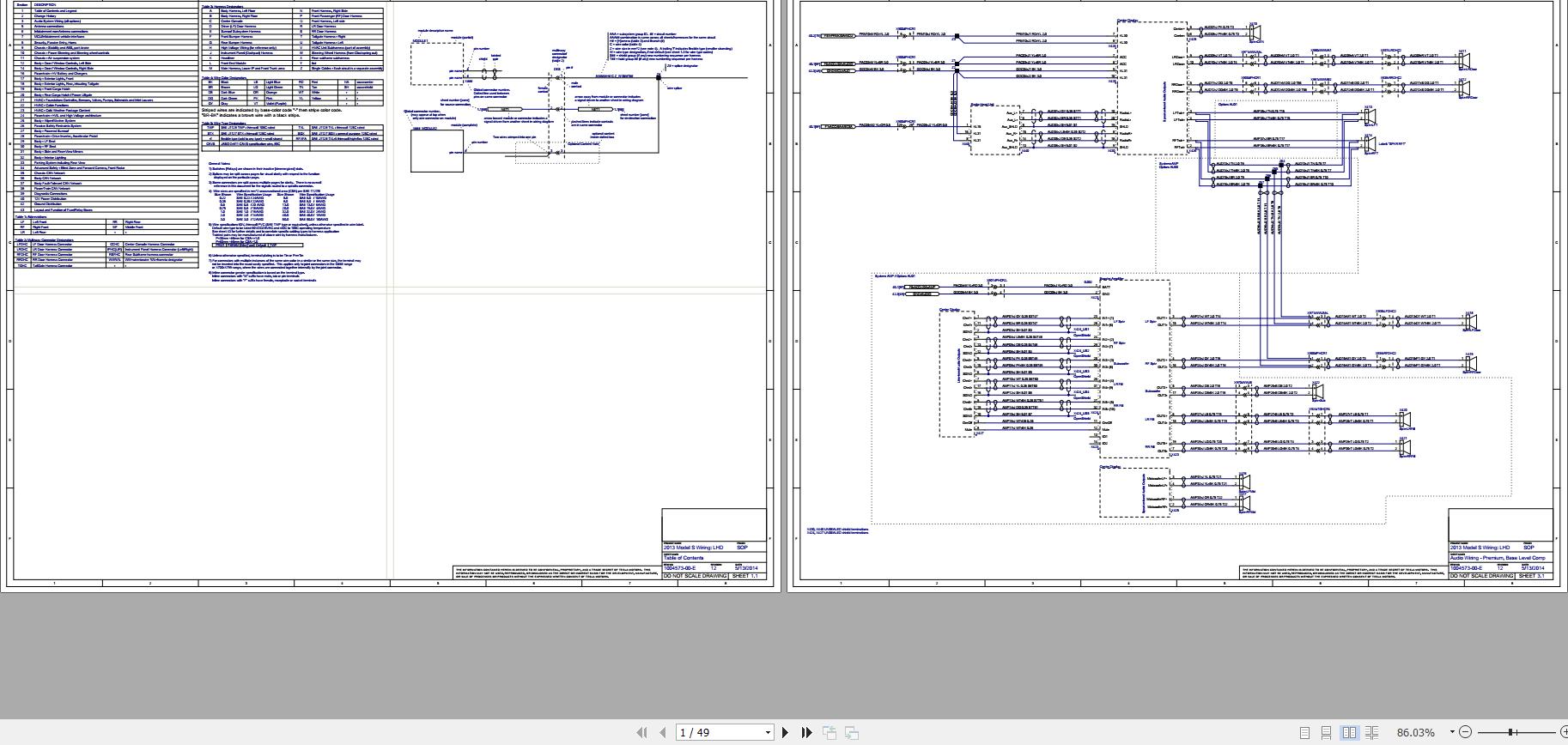 Tesla Model S 2013 LHD SOP Circuit Diagram 1004573 00 E 05.2014