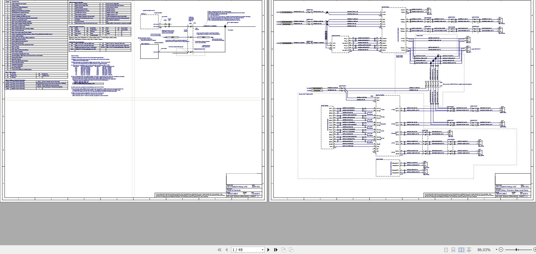 Tesla Model S 2013 LHD SOP2 EU 1004573 00 E Circuit Diagram 12.2014