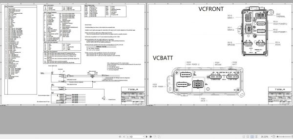 Tesla Model X 2021 LHD RHD MX SOP11 Circuit Diagram