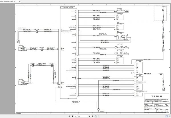 Tesla Model X SOP8 2019 2020 Wiring Diagram 2