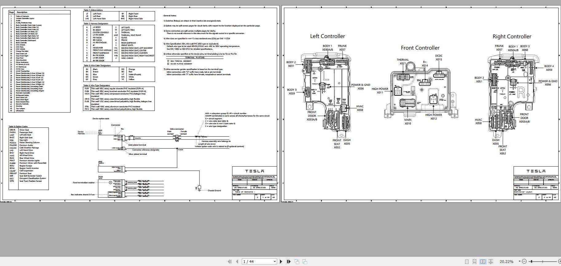 Tesla Model Y 2020 LHD SOP Circuit Diagram