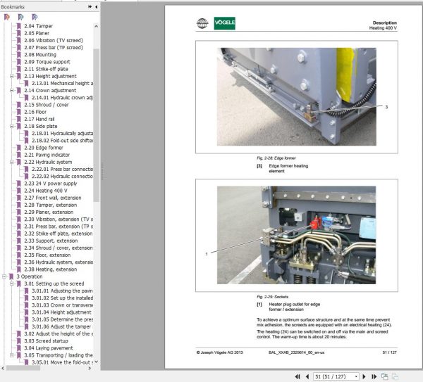 Vogele Extending Screed AB 500 3 AB 600 3 Operation Manual 2