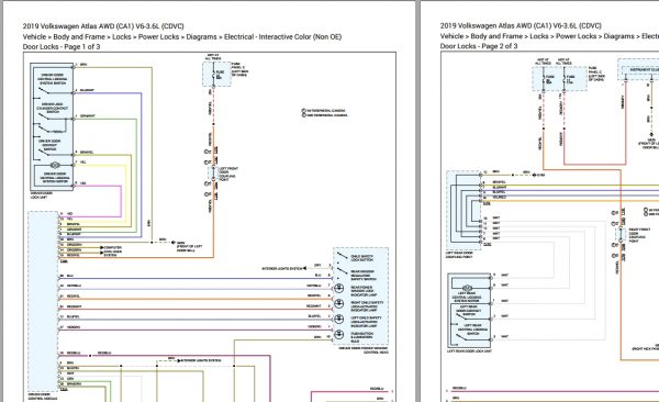 Volkswagen Atlas AWD V6 3.6L ELectric Wiring Diagram 2019 1 1