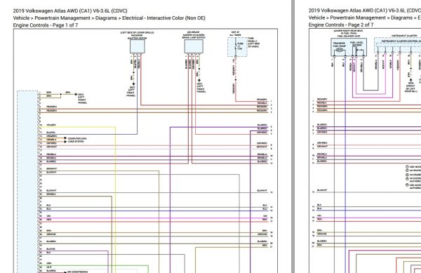 Volkswagen Atlas AWD V6 3.6L ELectric Wiring Diagram 2019 3