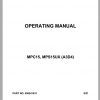 Yale Forklift Class 3 MPC15 MPS15US A3D4 Operating Manual 550241431 08.2021