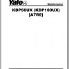 Yale Forklift Class 5 A7R9 KDP100UX Service Manual 550250631 07.2021