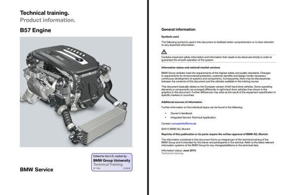 BMW B57 Engine Technical Training Product Information ST1704 1
