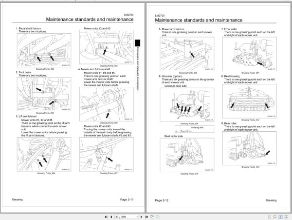 Baroness 5 Unit Fairway Mower LM2700 10101 Service Manual 1