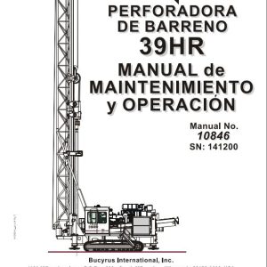 CAT Blast Hole Drill 39HR Operation and Maintenance Manual BI617034 ES