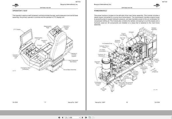 CAT Blast Hole Drill 39HR Operator Manual BI617035 1