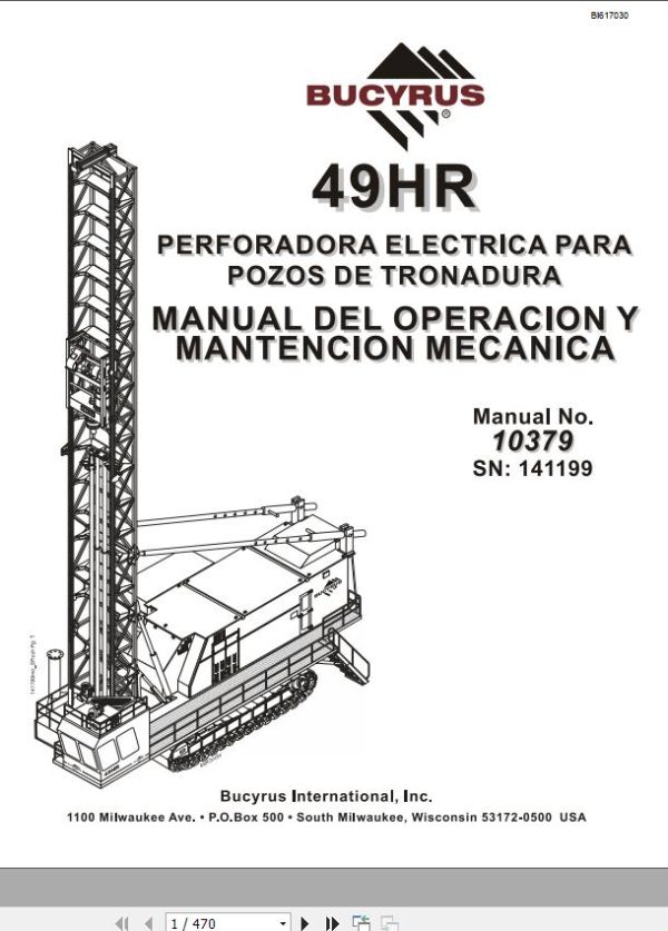 CAT Blast Hole Drill MD6640 49HR Operation and Maintenance Manual BI617030 ES