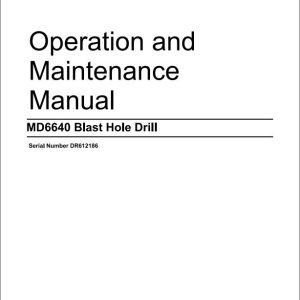 CAT Blast Hole Drill MD6640 Operation and Maintenance Manual BI012636