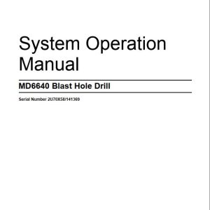 CAT Blast Hole Drill MD6640 System Operation Manual BI006894 EN ES