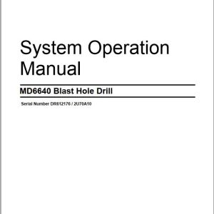 CAT Blast Hole Drill MD6640 System Operation Manual BI012085