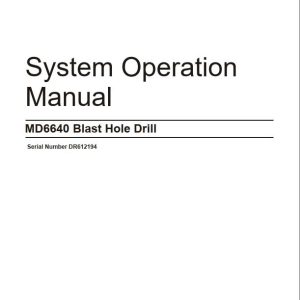 CAT Blast Hole Drill MD6640 System Operation Manual BI012706