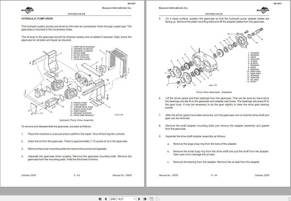 CAT Blast Hole Drill MD6750 59HR Operation and Maintenance Manual BI619851 1