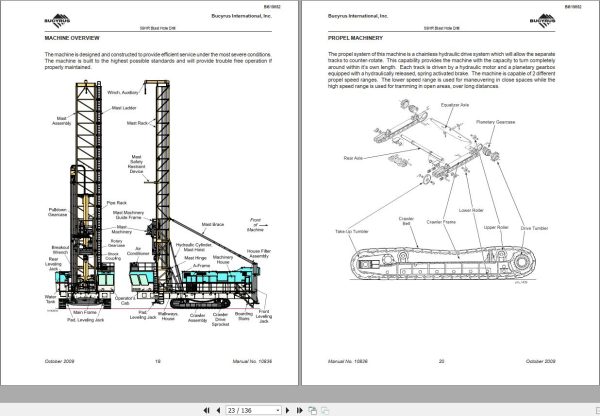 CAT Blast Hole Drill MD6750 59HR Operator Manual BI619852 1
