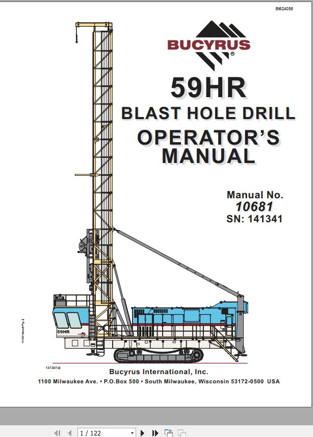 CAT Blast Hole Drill MD6750 59HR Operator Manual BI624058