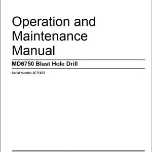 CAT Blast Hole Drill MD6750 Operation and Maintenance Manual BI011042