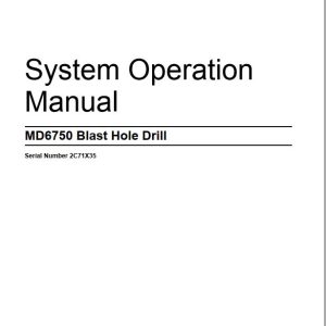 CAT Blast Hole Drill MD6750 System Operation Manual BI011043