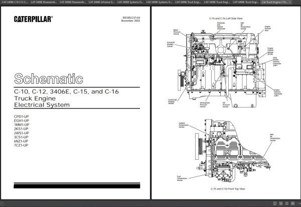 CAT Diesel Truck Engine 3406 3406E Manual Schematic Electrical Troubleshooting 1