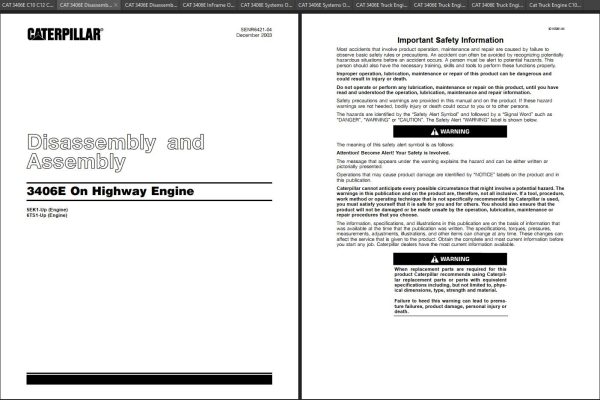 CAT Diesel Truck Engine 3406 3406E Manual Schematic Electrical Troubleshooting 2