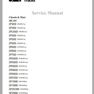 CAT Forklift 2P3000 Schematic Service Operation Maintenance Manual