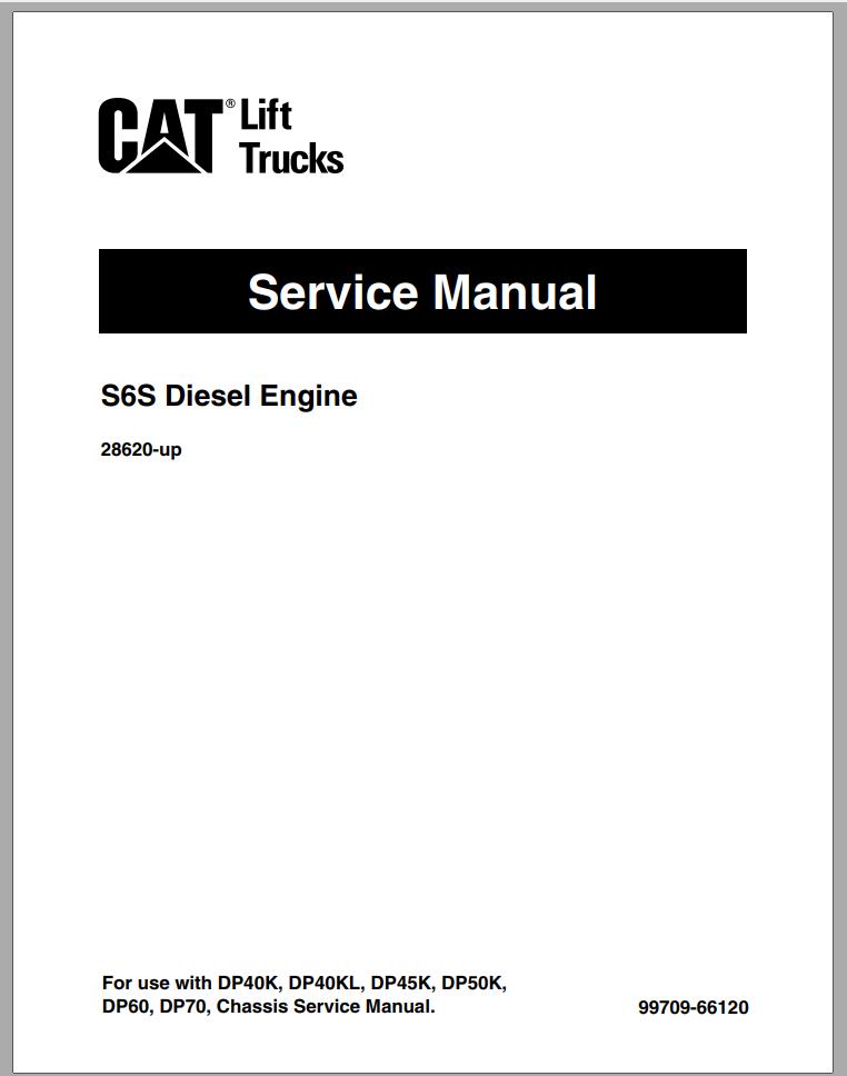 CAT Forklift DP50K Service Operation Maintenance Manual 1