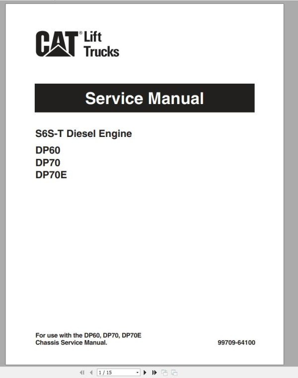 CAT Forklift DP60 Service Manual 1