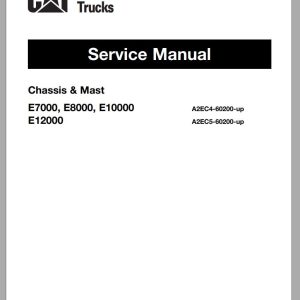 CAT Forklift E7000 Schematic Service Operation Maintenance Manual