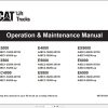 CAT Forklift E7000 Schematic Service Operation Maintenance Manual 1