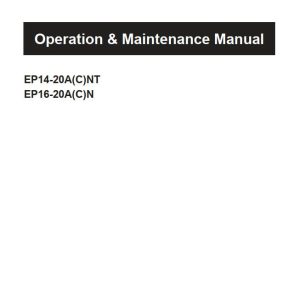 CAT Forklift EP14ANT Service Operation Maintenance Manual