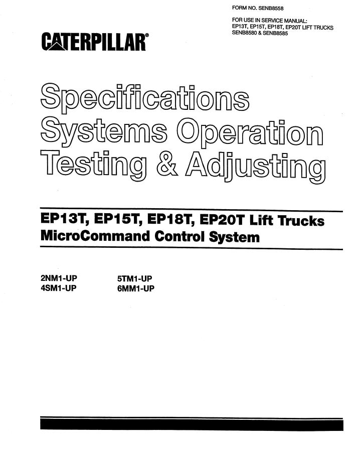 CAT Forklift EP15T Service Manual