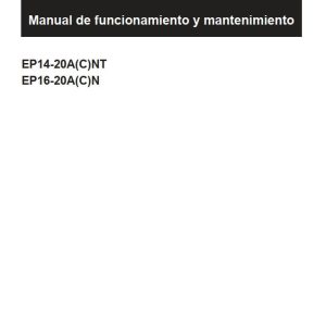 CAT Forklift EP16ANT Service Operation Maintenance Manual