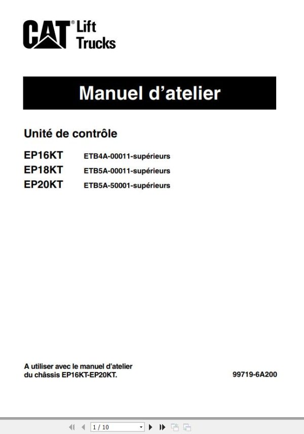 CAT Forklift EP16KT Service Manual 1